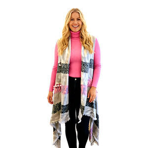 Anthropologie Feathers by Tolani Ariana Vest Topper Scarf Duster One Size Boho